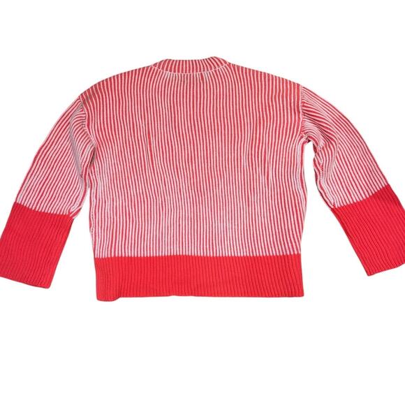 La Ligne AAA Sweater – Cream & Hot Coral Striped - Size Small - NWT - Picture 5 of 6